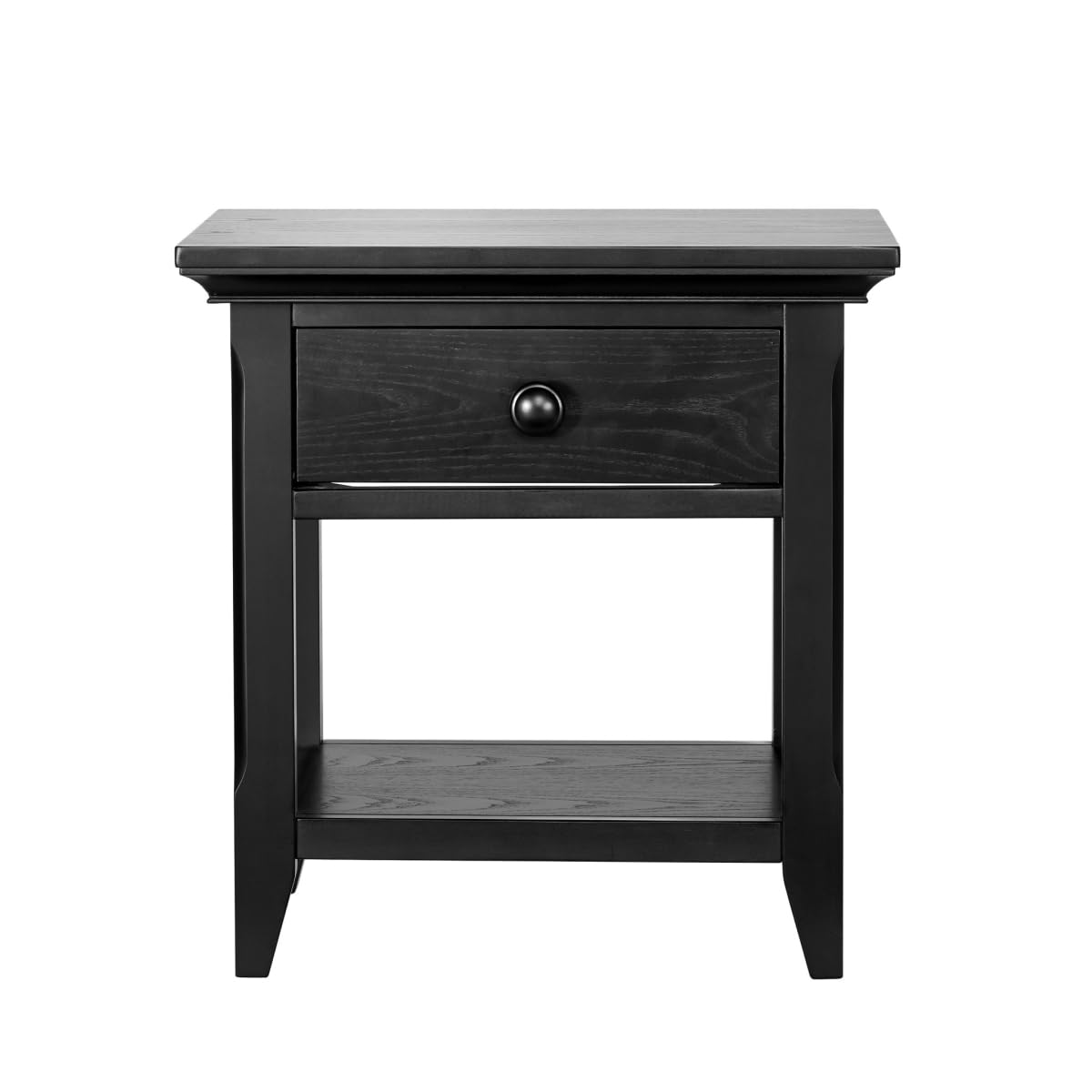 HomeRoots 530251 24 in. One Drawer Nightstand Black